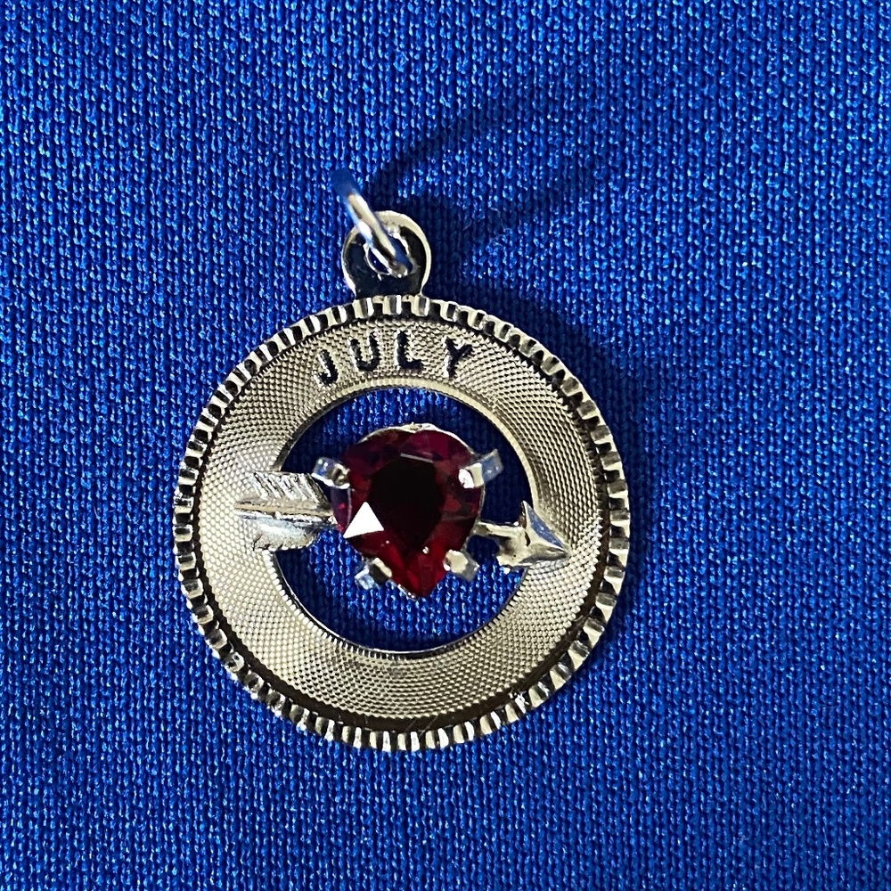 M&M Sterling I July I Ruby I Birthstone I Charm